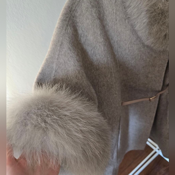 High End Double Sided Coat Women's Fox Collar Cloak Shawl Woolen Fashion - Picture 6 of 7